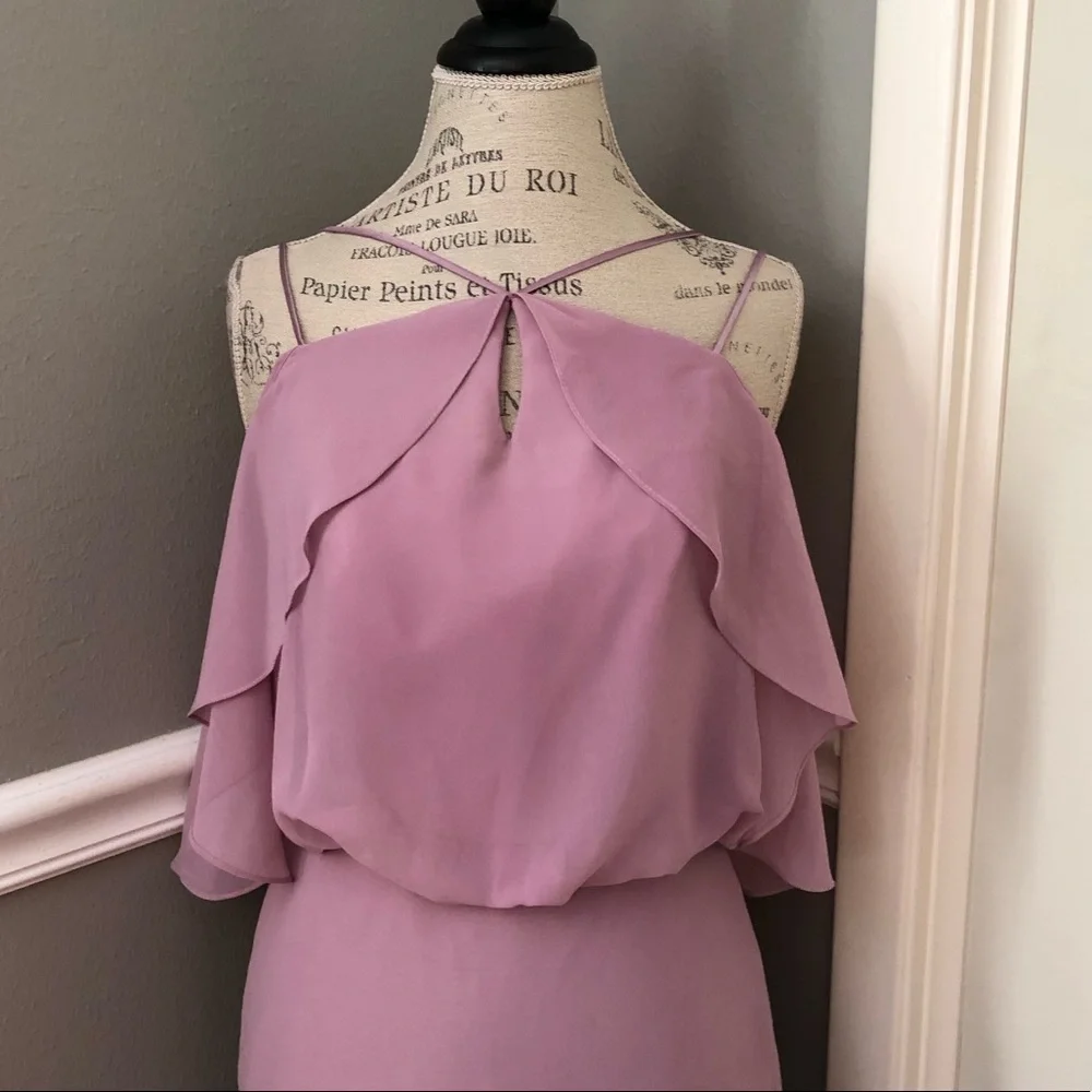 🔴CLEARANCE NEW SORELLA VITA SZ 10 DUSTY ROSE CHIFFON FORMAL EVENING GOWN